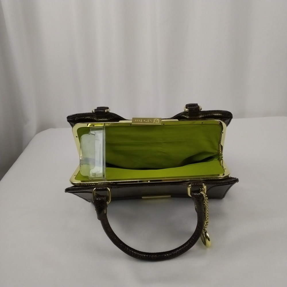 Structured Brown Snakeskin Pattern Embossed Print… - image 3